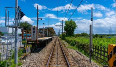 Musashi Hikida Station on one bright summer day