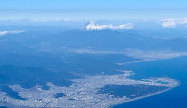 Fuji and Shizuoka from a recent trip | OC | 2022-12