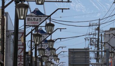 Mount Fuji "Looming" Over Fujiyoshida City