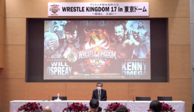 Kenny Omega’s entrance for the WK17 Press Conference (minor WK17 spoilers)