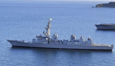 MSDF destroyer apparently runs aground off west Japan with oil leak