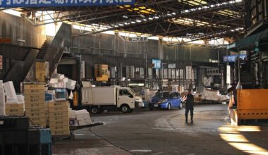 Tsukiji fish market after hours a few years before closing