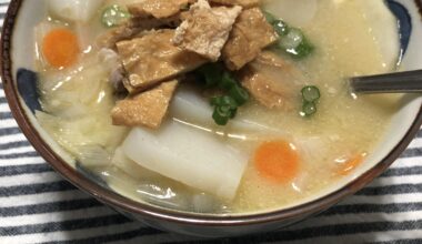 It was cold so I made tonjiru