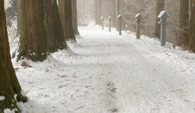 Mount Kongo covered in snow!