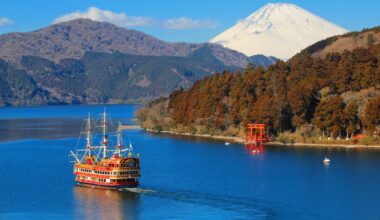 View over Lake Ashi on a clear day, two years ago today (Kanagawa-ken)