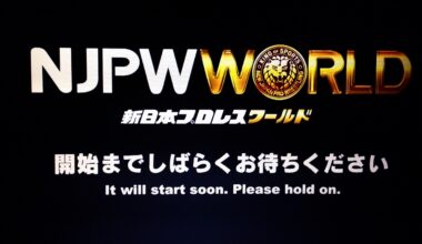 NGL, I always like the NJPW World "Please Wait" Image Before Every Big Event; it sets the "Calm Before The Euphoric Excitement" of a New Japan event (This one is from 2016 when I was watching the Dominion event with a friend).