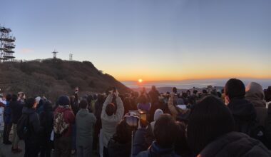 First sunrise of the new from Mt. Tsukuba in Ibaraki. My new favorite tradition.