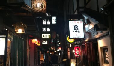 In search of late night eats in Dotombori, Osaka.