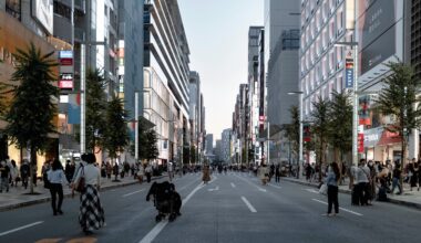 Ginza pedestrian road in the evening from album https://www.giorgioprofili.com/tokyo-ginza