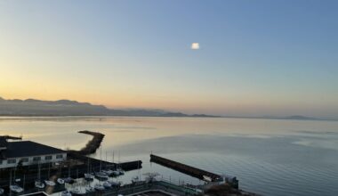 View over Lake Biwa from Nagahama