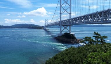 The Ō-Naruto Bridge connecting Naruto, Tokushima with Awaji Island, Hyogo.....on the way to Kobe!