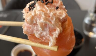 Peerless Salmon Gunkan at Konsai Sushi in Funchal, Madeira