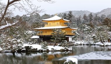 Nice snowfall in Kyōto today