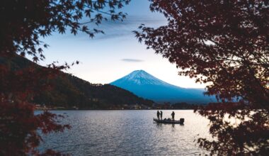 [OC] Fisherman on Lake Kawaguchi