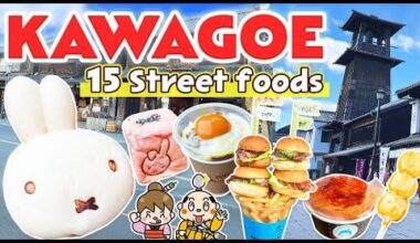 Kawagoe Japan Street Food Vlog / Day Trip from Tokyo