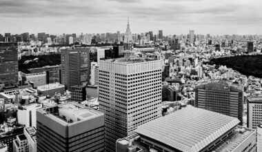 Tokyo skyline from above