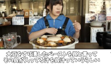 Anyone know what this dish is? She said the bean is called Go and the soup is Goziru but I can't find anything about it.