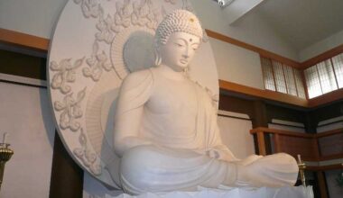 Statue of Amida Buddha at Zenshoji Temple in Gifu, Japan - made from the remains of 25000 people