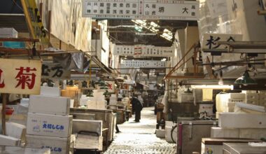 Closing hours Tsukiji fish market