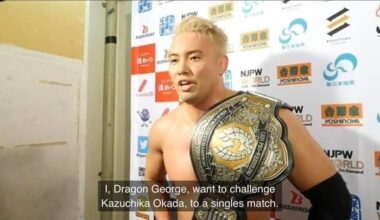 Dragon George called out Okada years ago and still nothing. G1 run??