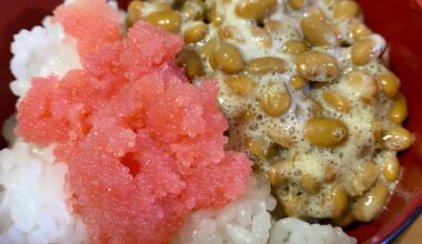 Tarako and Natto over rice