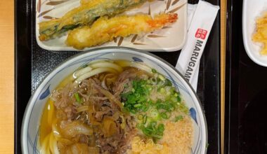 My first time trying udon and I loved it. Marugame in Honolulu.