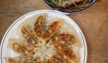 toshikoshi soba and lacy gyoza