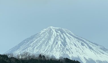 Mt. Fuji as seen from the Shin Tomei highway.
