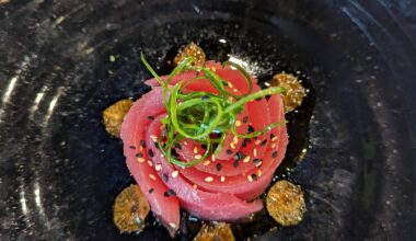 Valentine's tuna sashimi