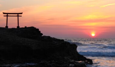 Sunrise at Shirahama Beach, four years ago today (Shizuoka-ken)