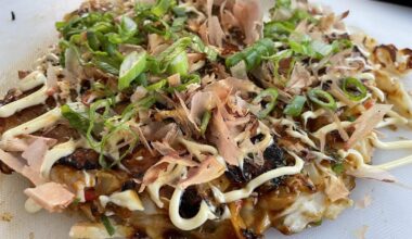 Homade Osaka Style Okonomiyaki! Made them for my parents for lunch today!