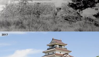 Aizu-Wakamatsu Castle, 1868 vs today