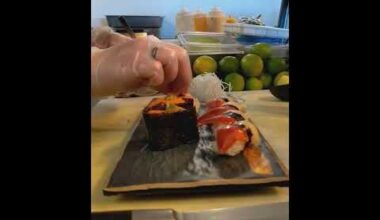 Timelapse of sushi making