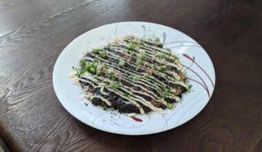 I made some authentic okonomiyaki