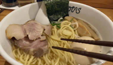 Noodle check at Ramen Rotas (Mishima city)