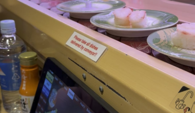 A sushi train I went to in Tokyo last month.