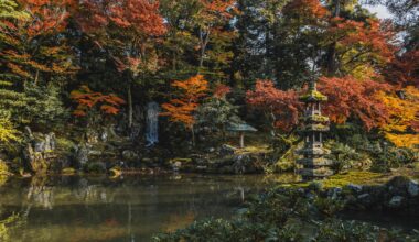 [OC] Autumn foliage at Kenrokuen Garden, Kanazawa