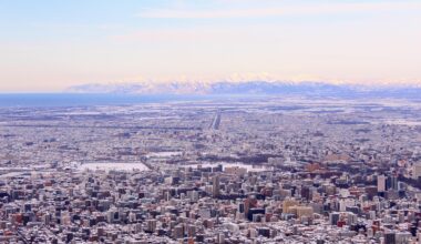 Winter in Sapporo, as seen from Mount Moiwa, 6 years ago today (Hokkaido)