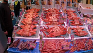 New Year's Crabs in a Seafood Market on the Sea of Japan