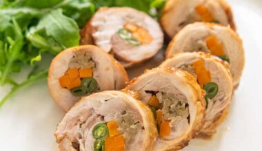 Chicken Rolls Stuffed with Vegetables (Chicken Yawata-maki)