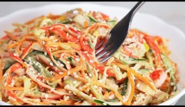 Japanese KANI SALAD – Crab Sticks Salad. Super Easy & Healthy Crab salad. Recipe by Always Yummy!