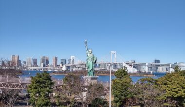 The Statue of Liberty replica in Odaiba.