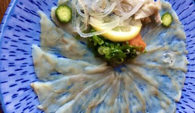 Fugu (Pufferfish) Sashimi from a Specialty Shop in Osaka, Japan