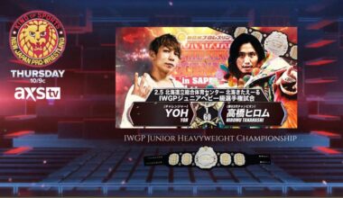 NJPW on AXS Thurs tonight 10pm east. IWGP Junior Heavyweight title match Hiromu Vs YOH