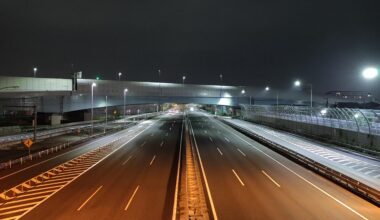 Highway at night