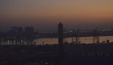 Sunrise in Shinagawa