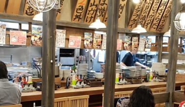 The inside view of an Asakusa restaurant, June 2019