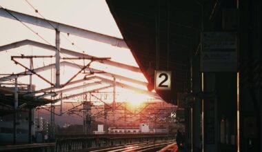 Fukuyama Station at Sunset (FujiFilm X10)