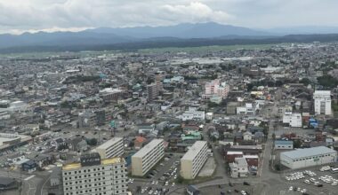 View from the top of Port Tower Selion in the Akita Province