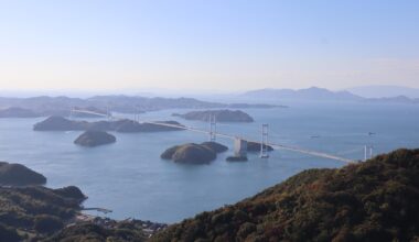 Views of the last bridge of the Shimanami Kaido near Imabari.